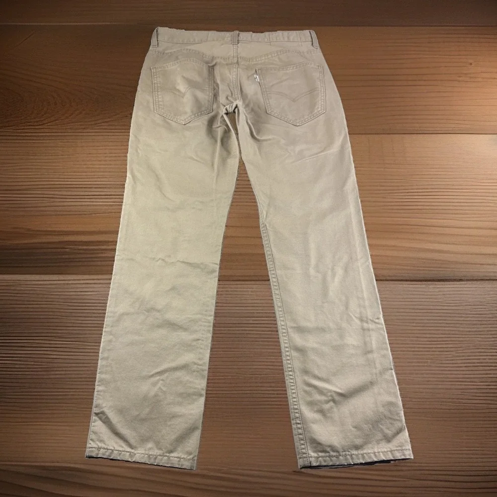 Levis Khakis Mens 30x30 Beige Pants Regular Fit Straight Leg Cotton White Tab